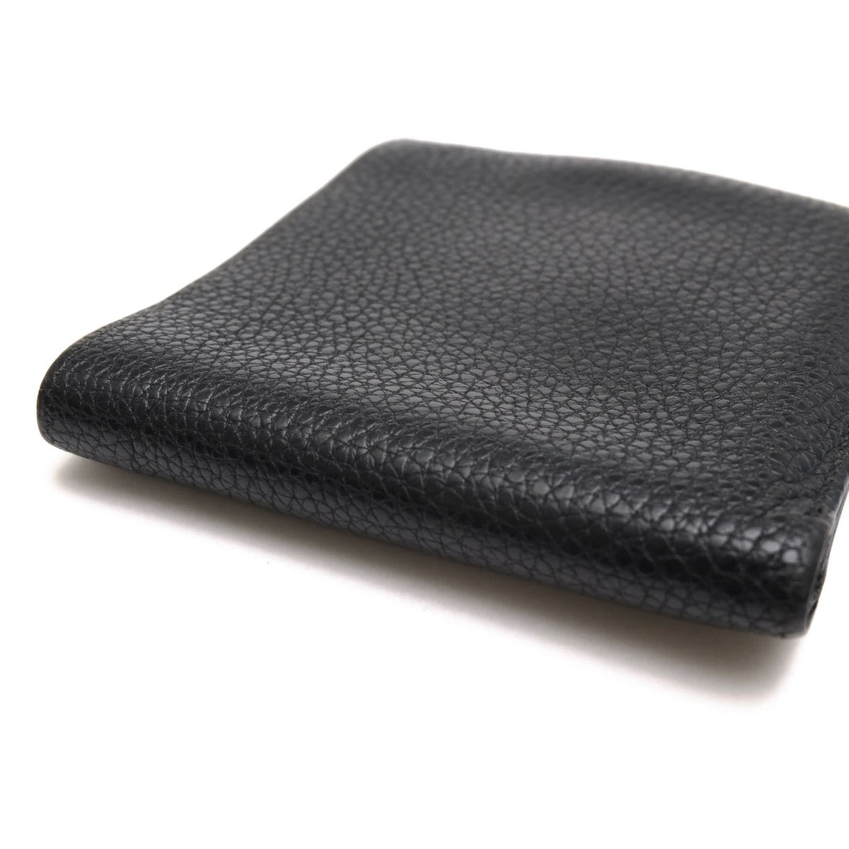 Hermes Wallet Leather Black Copernicus No Coin Purse Billfold Bifold Shrink — view 5