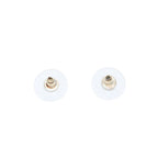 Chanel Earrings CC Logo Button Brown Glitter Silver Mini — view 8