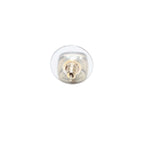Chanel Earrings CC Logo Button Brown Glitter Silver Mini — view 4