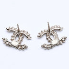 Chanel Earrings CC Logo Black Rhinestone — view 7