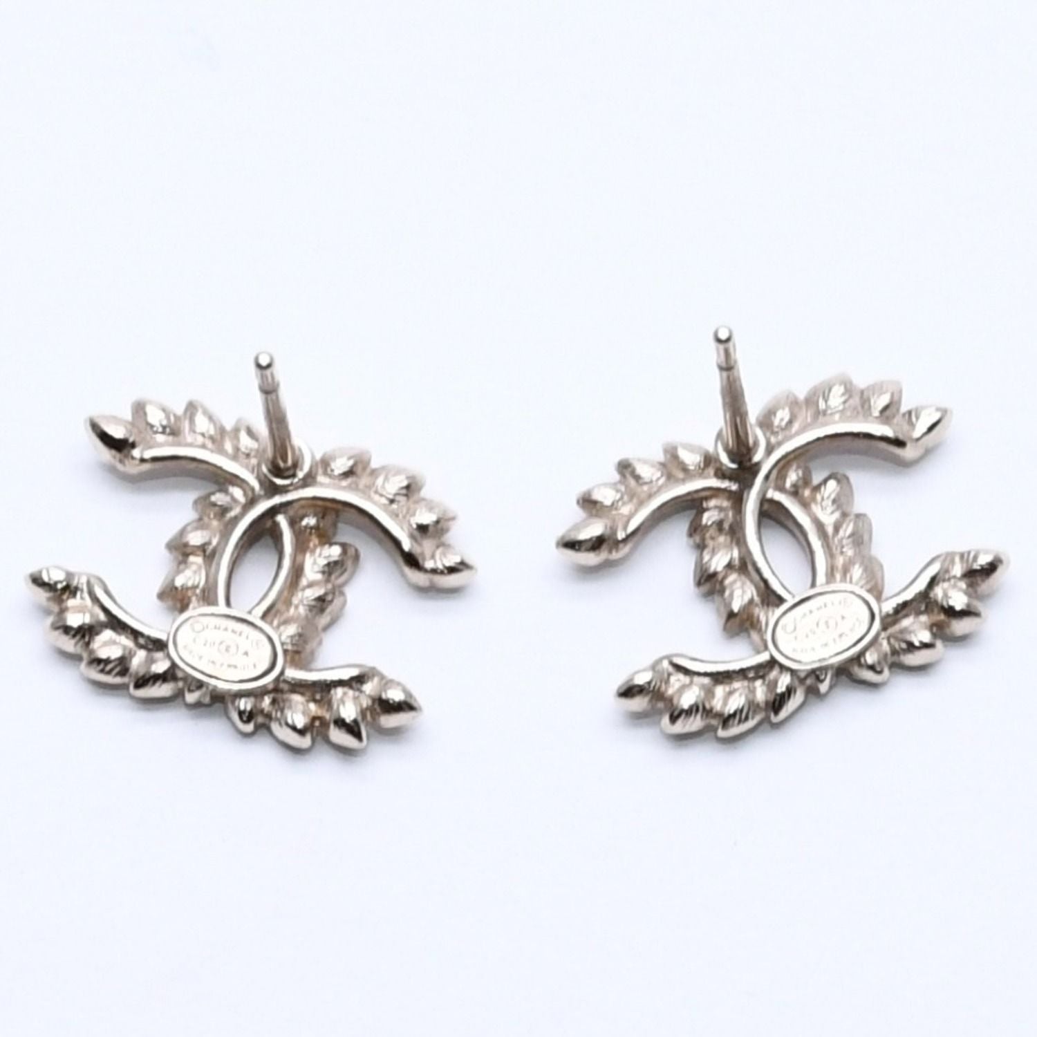 Chanel Earrings CC Logo Black Rhinestone — view 7