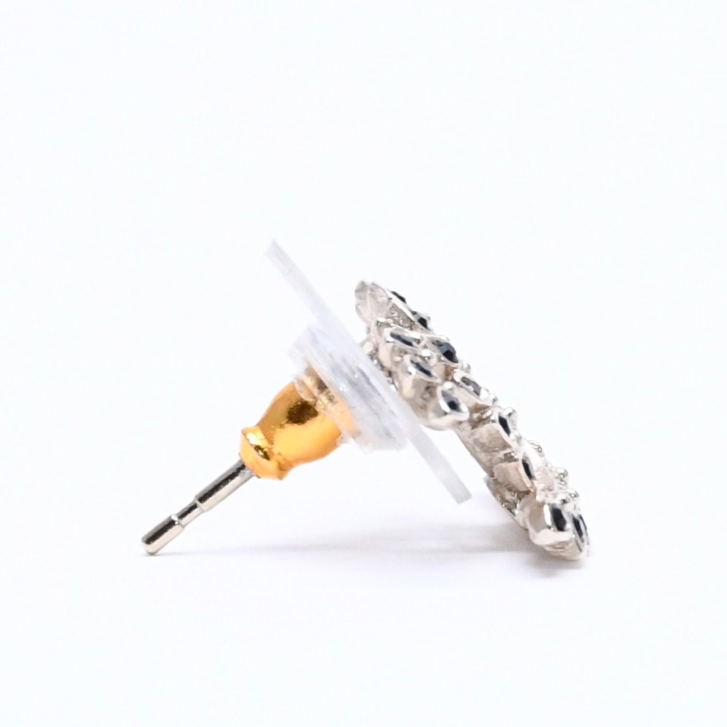 Chanel Earrings CC Logo Black Rhinestone — view 6