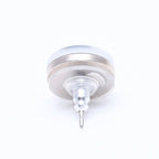 Chanel Button Earrings Silver CC Logo Mirror 08V — view 6