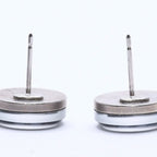 Chanel Button Earrings Silver CC Logo Mirror 08V — view 8
