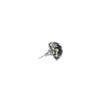 Chanel Earrings CC Logo Button &camellia Black 06c CC&camellia Silver — view 4