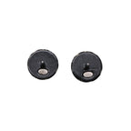 Chanel Earrings CC Logo Button &camellia Black 06c CC&camellia Silver — view 6