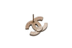 Chanel CC Logo Earrings 06 Rhinestone Metal Gold Plated Pink Clear — view 5