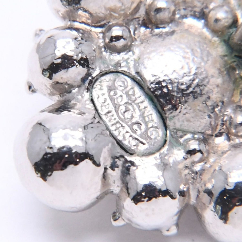 Chanel Earrings Round Big Stone 09 Silver Color Rhinestone — view 8