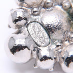 Chanel Earrings Round Big Stone 09 Silver Color Rhinestone — view 8