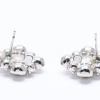 Chanel Earrings Round Big Stone 09 Silver Color Rhinestone — view 7