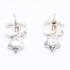 Chanel Earrings CC Logo Star Color Stone Light Gold — view 6