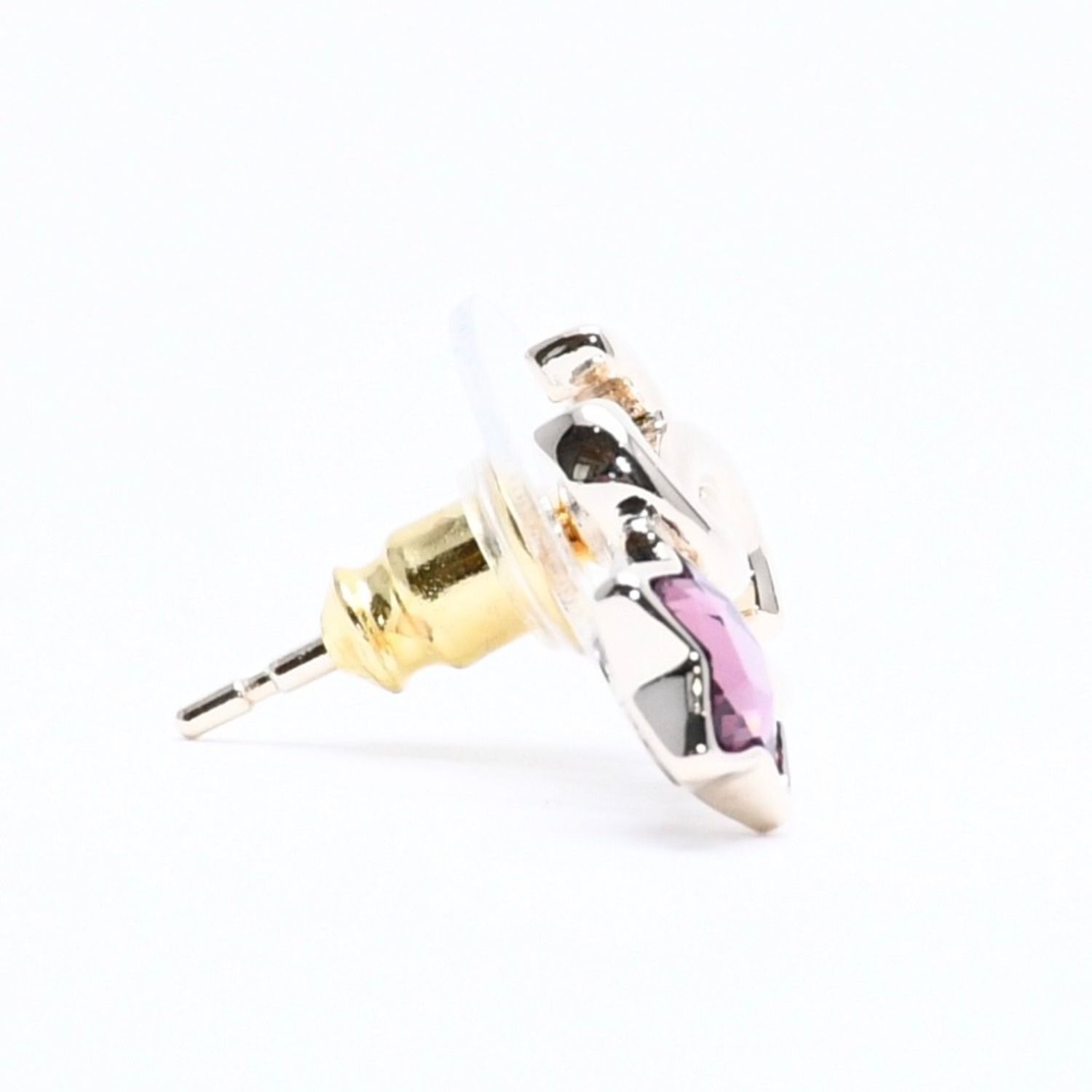 Chanel Earrings CC Logo Star Color Stone Light Gold — view 4