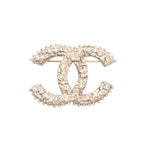 Chanel Costume Line CC Logo Brooch Gold Rhinestone — view 2