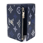 Louis Vuitton Victor Wallet Trifold Monogram Shadow Navy Blue — view 5