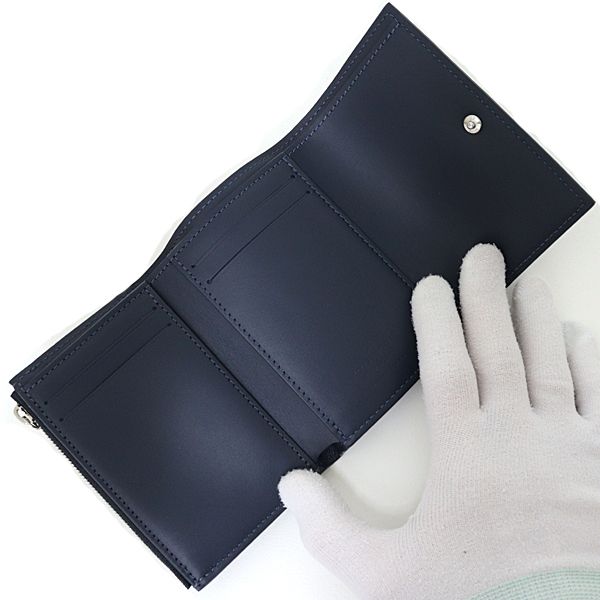 Louis Vuitton Victor Wallet Trifold Monogram Shadow Navy Blue — view 3