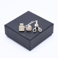 Chanel Brooch CC Logo Pin 3 Point Set Metal Gold