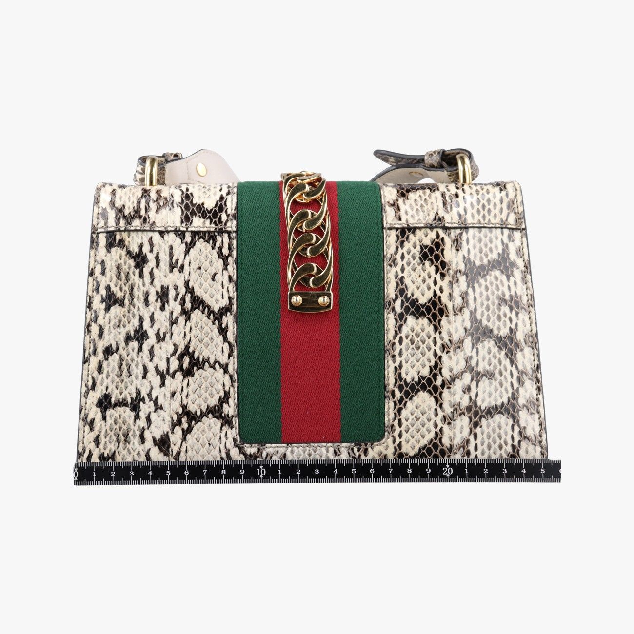Gucci Sylvie Beige Multi Snakeskin Shoulder Bag — view 2