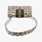 Gucci Sylvie Beige Multi Snakeskin Shoulder Bag — view 8