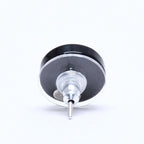Chanel Earrings CC Logo Button Black 05 — view 5