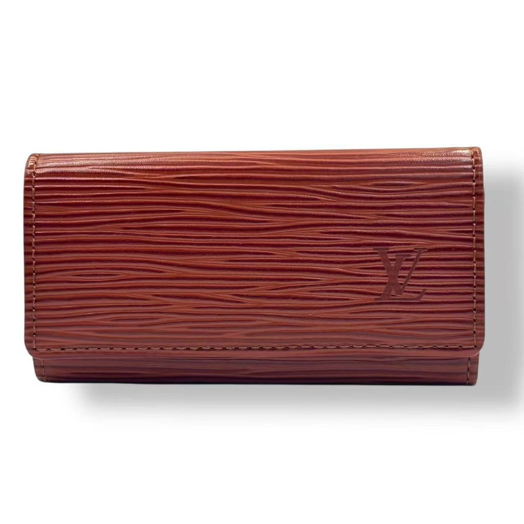 Louis Vuitton Epi Multicles 4 Key Case Logo Leather Brown Key Holder