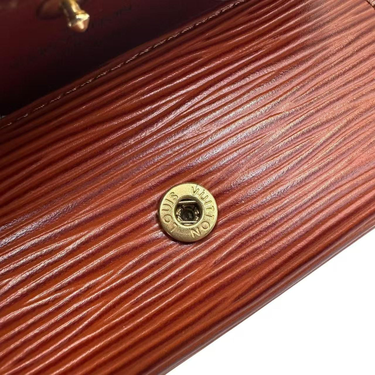 Louis Vuitton Epi Multicles 4 Key Case Logo Leather Brown Key Holder — view 7