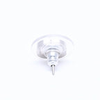 Chanel Earrings CC Logo Rhinestone Silver 03 — view 5