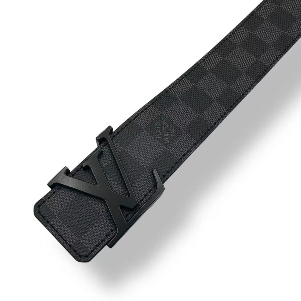 Louis Vuitton Ceinture LV Initial 90/36 Belt Black Gray Damier Pattern — view 3