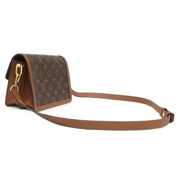 Louis Vuitton Shoulder Bag Dauphine Mini Monogram Canvas Reverse Gold Brown — view 2