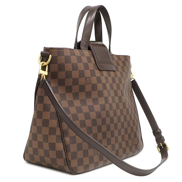 Louis Vuitton Bag Cabas Rosebery Damier Canvas Ebene Gold Shoulder Twist Lock — view 2