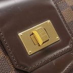 Louis Vuitton Bag Cabas Rosebery Damier Canvas Ebene Gold Shoulder Twist Lock — view 6