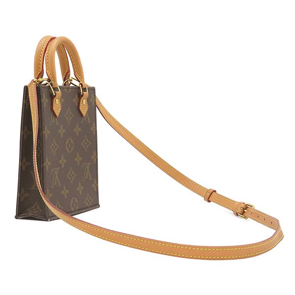Louis Vuitton Bag Petite Sac Plat Monogram Canvas Gold Handbag — view 2