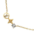 Louis Vuitton Petit Rhinestone Necklace Gold