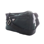 Prada Vela Shoulder Bag Dark Green Nylon RI — view 3