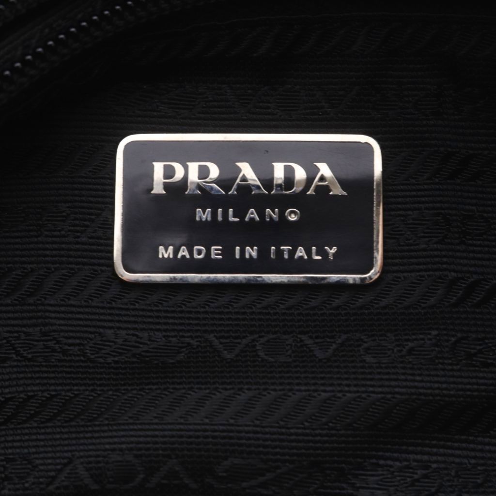 Prada Vela Shoulder Bag Dark Green Nylon RI — view 6