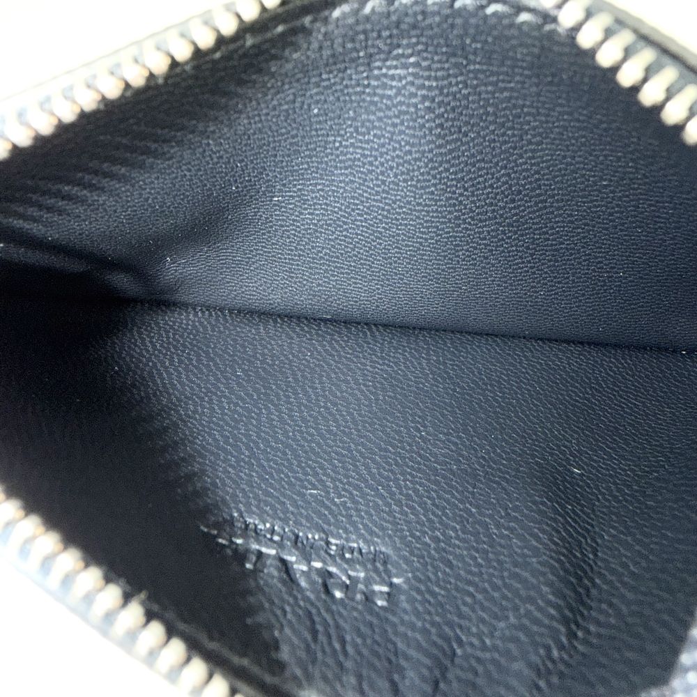 Prada Coin Purse Saffiano Travel Mini Wallet Leather Navy Blue Silver — view 4