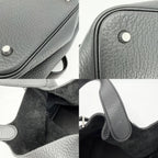 Hermes Handbag Picotin Lock MM Leather Black Silver — view 6