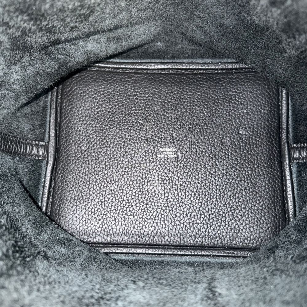 Hermes Handbag Picotin Lock MM Leather Black Silver — view 4