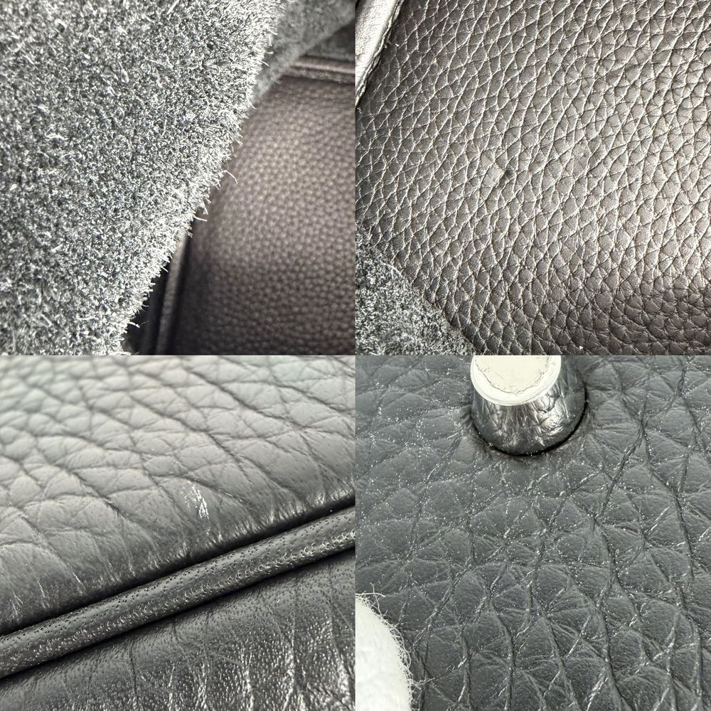 Hermes Handbag Picotin Lock MM Leather Black Silver — view 7