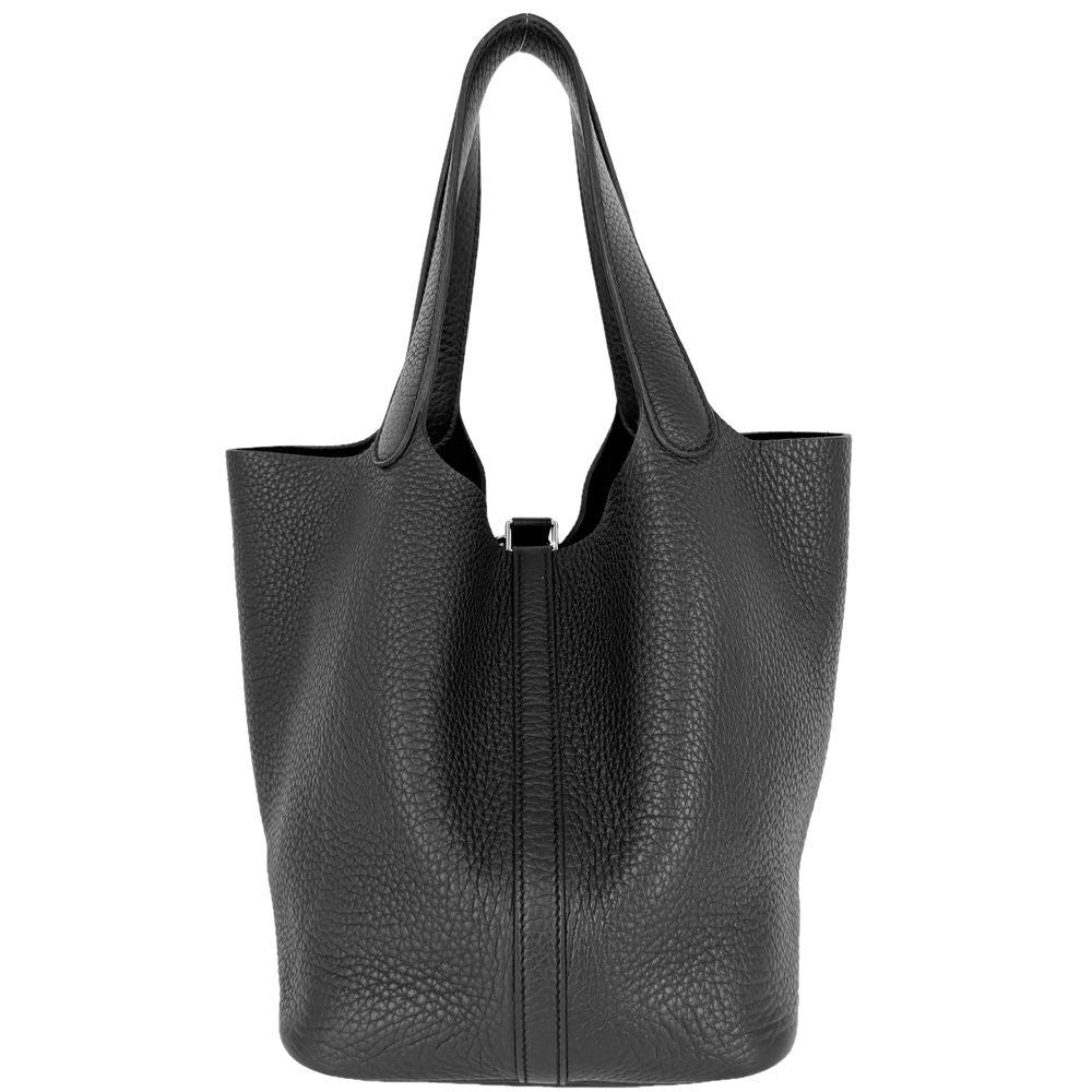 Hermes Handbag Picotin Lock MM Leather Black Silver — view 2