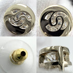 Chanel Earrings CC Logo Brass Rhinestone — view 4