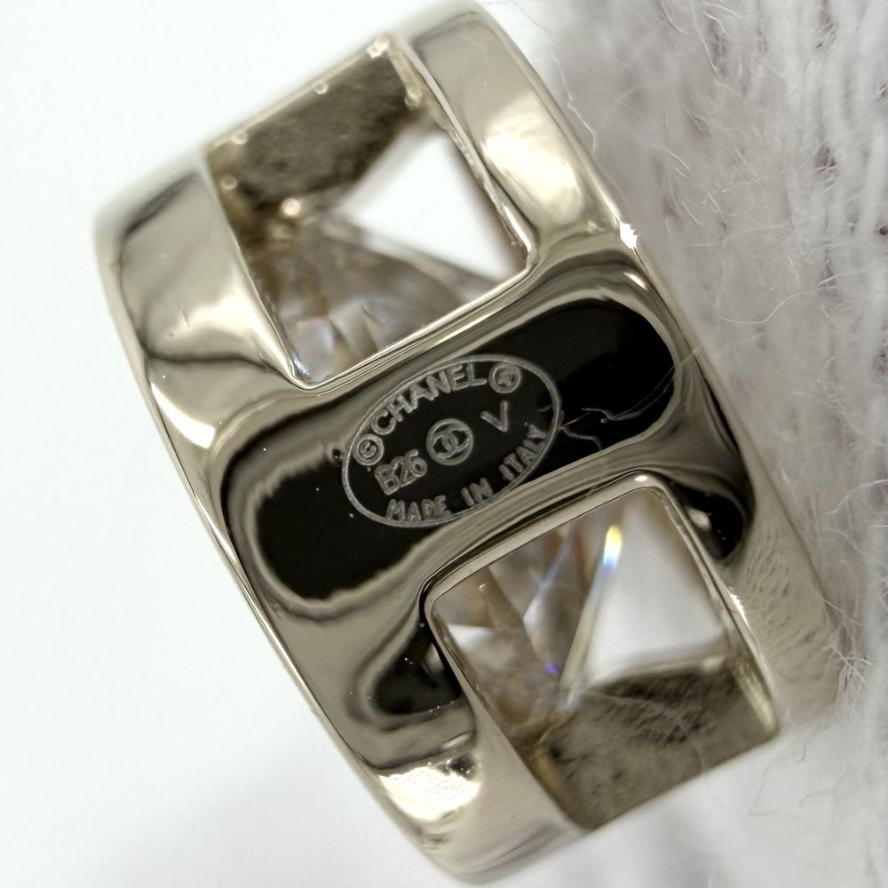 Chanel Earrings CC Logo Brass Rhinestone — view 3