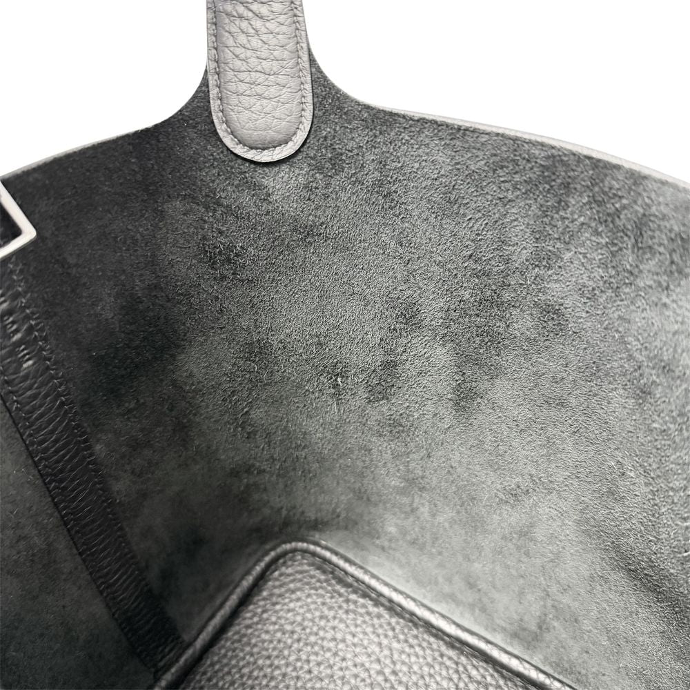Hermes Handbag Picotin Lock PM Leather Black Silver — view 7