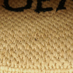 Loewe Basket Font Tote Mini Shoulder Bag Raffia Beige Logo — view 6