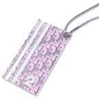 Dior Trotter Plate Necklace Pink