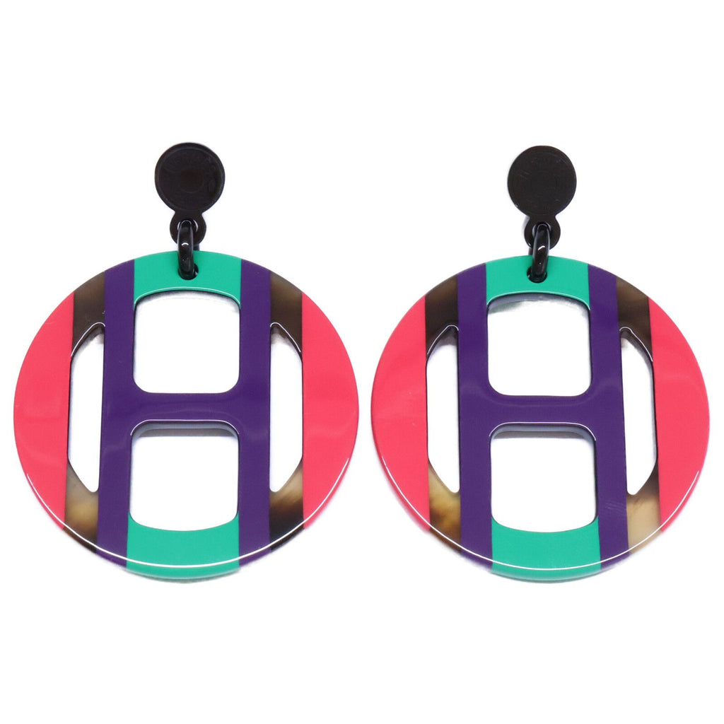 Hermes Equipe Earring Purple