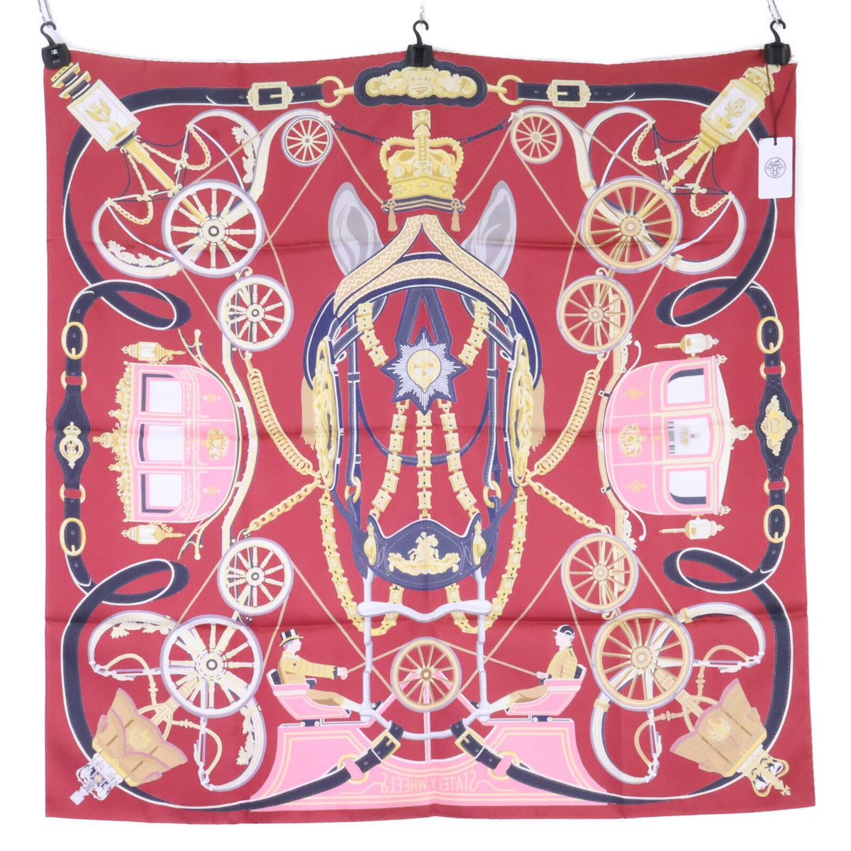 Hermes 02 Stately Wheels Silk Carre 90 Scarf — view 2