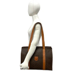 Celine Vintage Macadam Blason Leather Tote Shoulder Bag Brown — view 2
