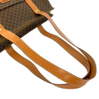 Celine Vintage Macadam Blason Leather Tote Shoulder Bag Brown — view 4
