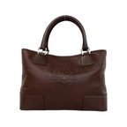 Loewe With Key Fusta Anagram Log Leather Mini Tote Boston Bag Brown — view 3