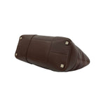 Loewe With Key Fusta Anagram Log Leather Mini Tote Boston Bag Brown — view 8